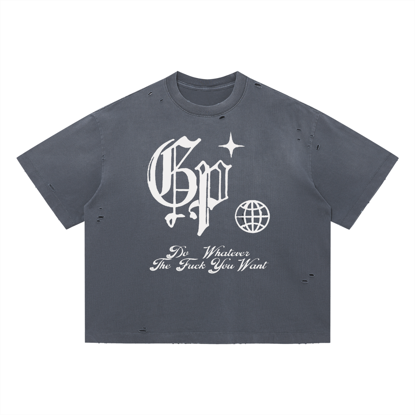 GP DWTFYW Vintage  Distressed Boxy T-Shirt