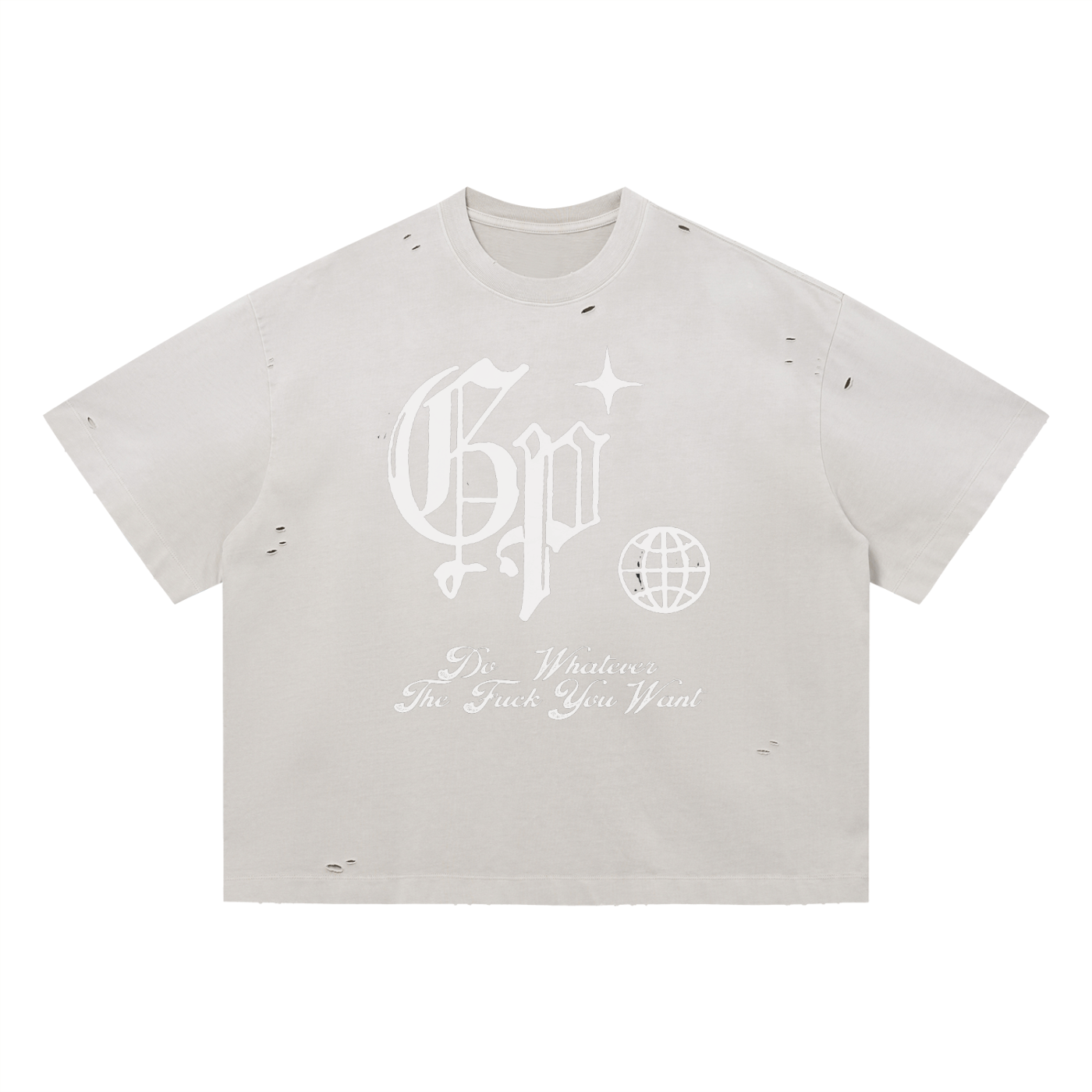 GP DWTFYW Vintage  Distressed Boxy T-Shirt
